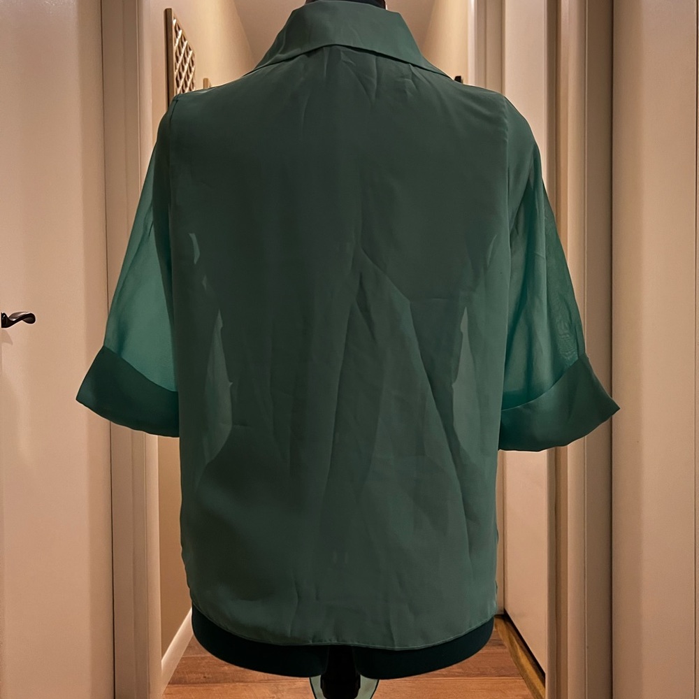 Sheer Teal Top - Picture 3 of 4